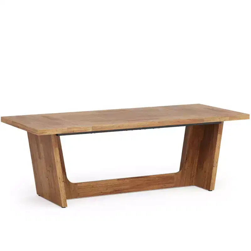 70.87-Inch Executive Computer Desk with Solid Wooden Pedestal