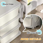 29. Organisateur de rangement pour jouets pour enfants à 3 niveaux avec 9 tiroirs amovibles, conception sécurisée pour les enfants, blanc crème