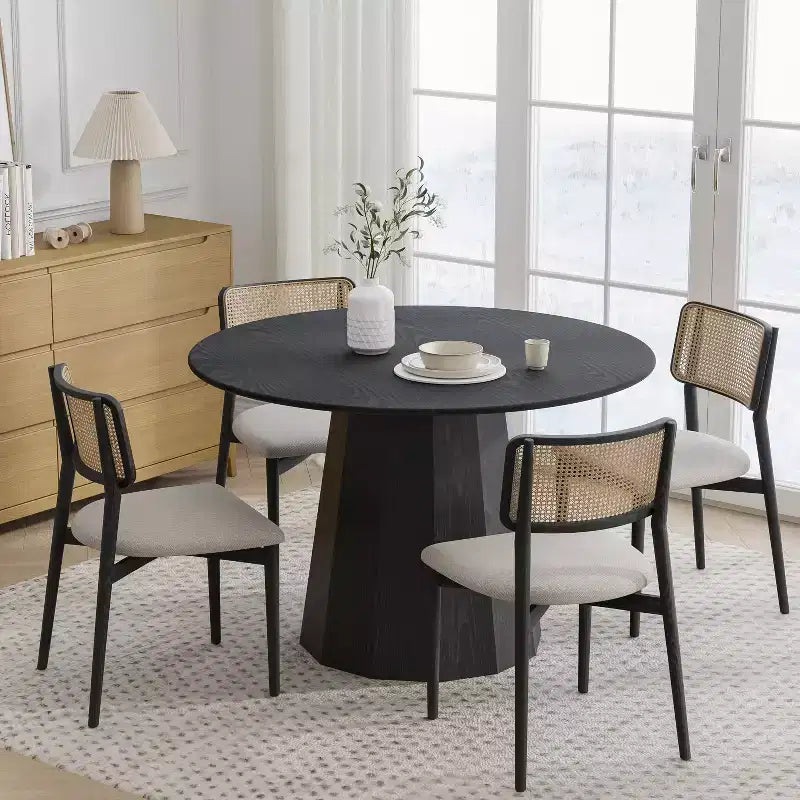 Table à manger ronde moderne Table de cuisine en bois