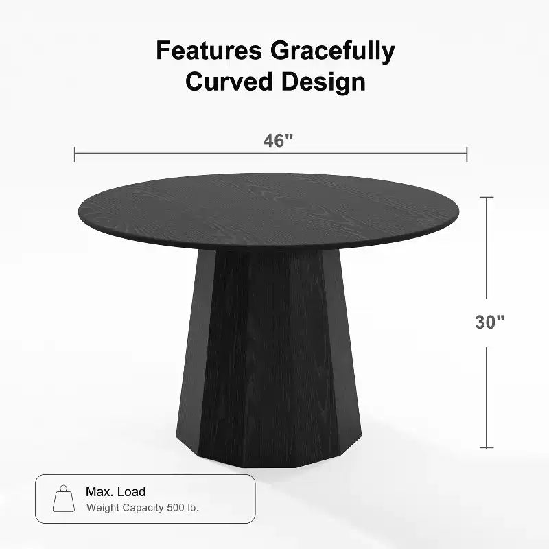 Modern Round Dining Table Wood Kitchen Table