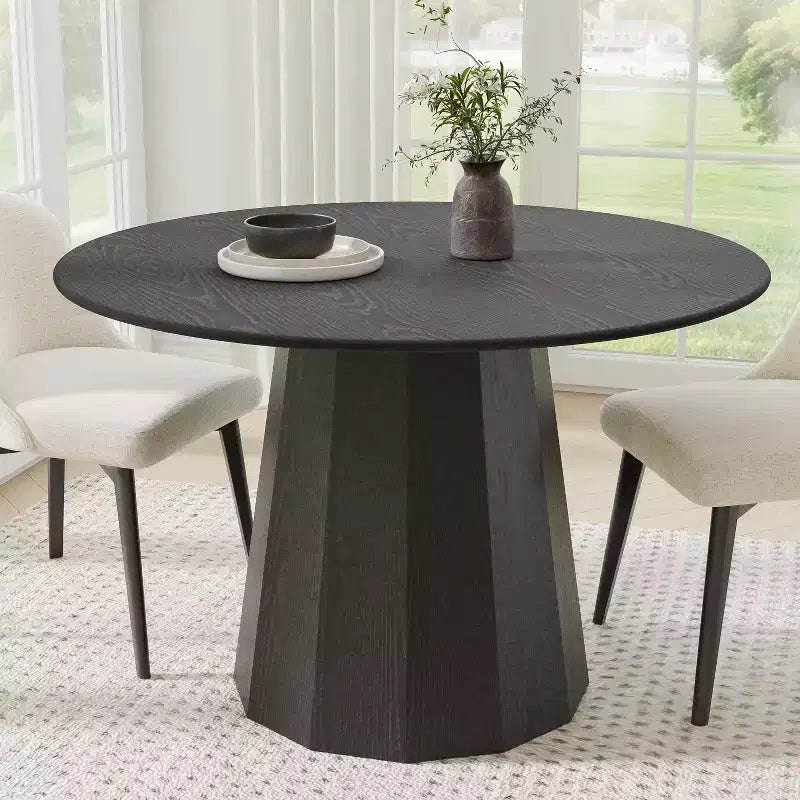 Table à manger ronde moderne Table de cuisine en bois