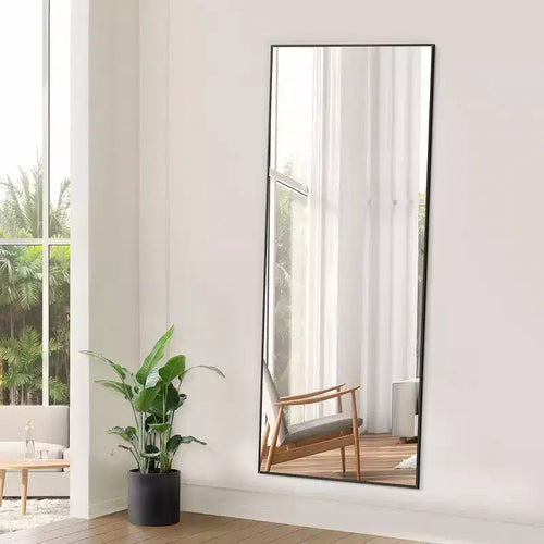 16x59 Full Length Mirror, Shatterproof HD Glass Metal Frame, Floor/Wall Mounted for Bedroom Closet Entryway