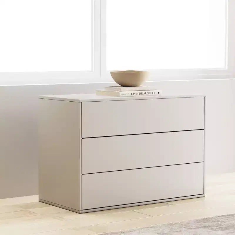 3 drawer dressing table, suitable for wardrobe, bedroom, living room drawer dressing table bedside table, with wooden drawer cabinet