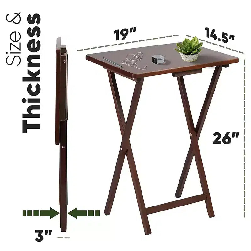 Table de plateau de service pliante pour télévision