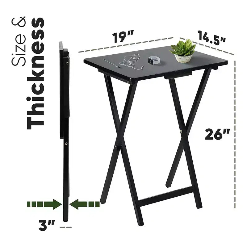 Folding Portable TV Snack Tray Table