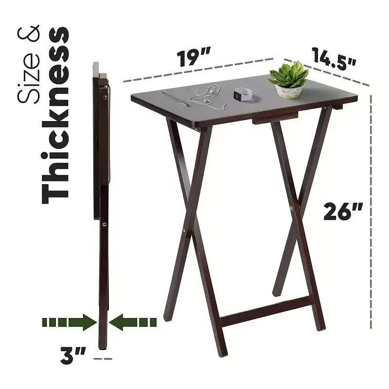 Table de plateau de service pliante pour télévision