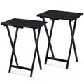 PJ Wood Folding Portable TV Snack Tray Table