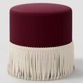 Pouf Fringe Drum en Velours